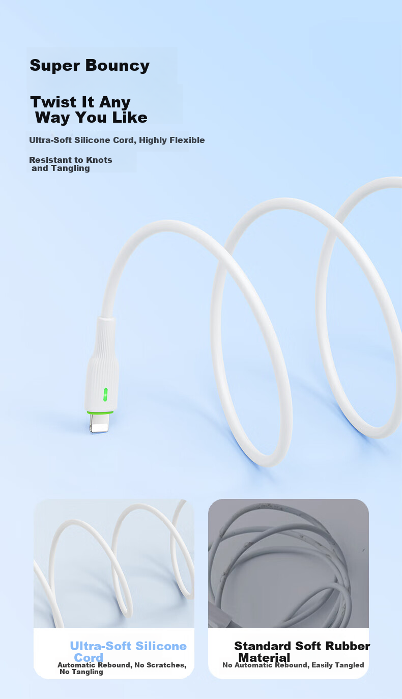 Oumake Apple Compatible PD35W Original Lightning Fast Charging Cable for iPhone 13/14/11/12 Pro Max, Genuine iPad Data Cable 5
