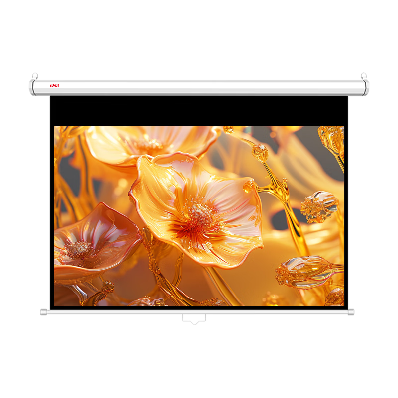 Fat Giant Projector Screen BP Manual Pull Self-Locking 120-inch 16:9 No-Drill Wall-Mounted Screen Home Office Outdoor Portable Projection Screen Easy Installation Projection Cloth