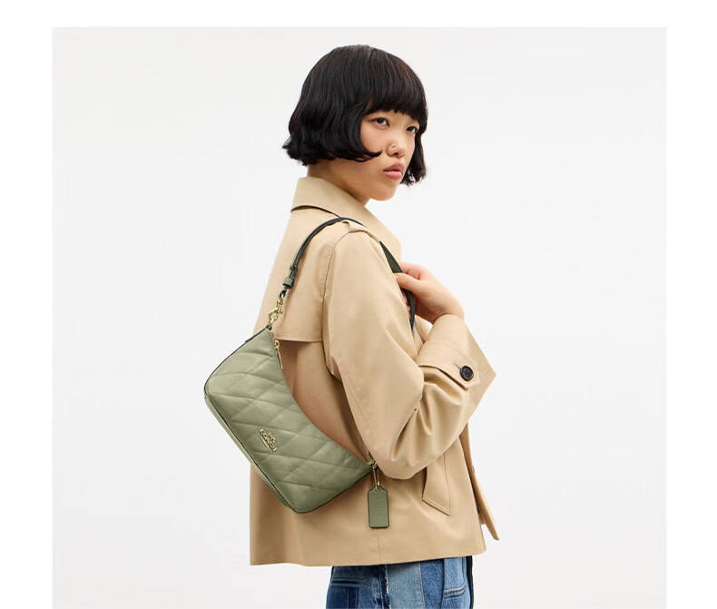 COACH Women's CAITLIN Quilted Detail Shoulder Crossbody Bag in Pistachio CDZ88 3