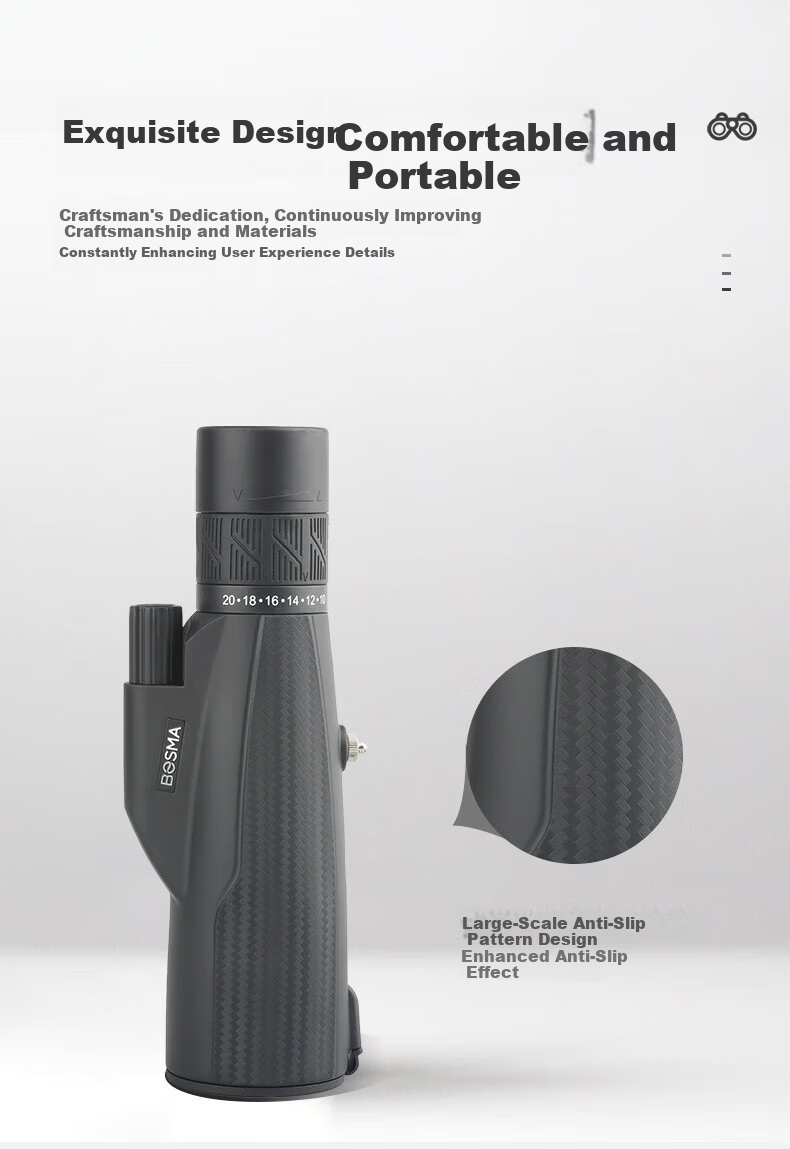 BOSMA Focus 10-20x50M Monocular Telescope High-Definition High-Power Low-Light Night Vision Outdoor Concert Travel Viewing 8