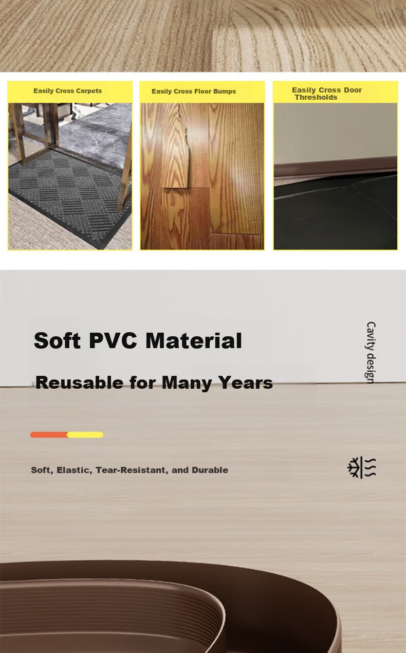 Yupinfengmao White Door Gap Draft Stopper Self-Adhesive Door Bottom Seal Strip Dustproof Windproof Bathroom Door Water Barrier Strip 9