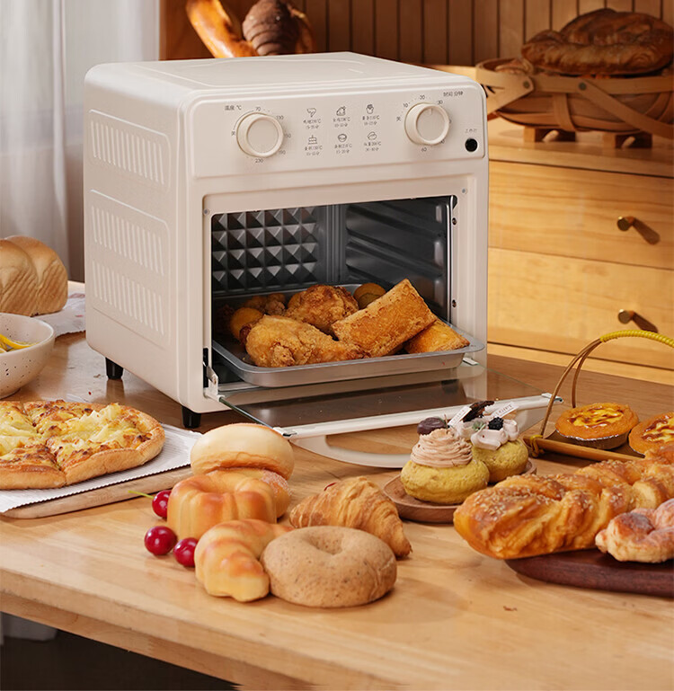 Bear TikTok Upgraded 13L Air Fryer Oven Combo Multifunctional Household Grill Baking Heating Micro-Steam Low-Fat Oil-Less Tender Fry Double Layer 7