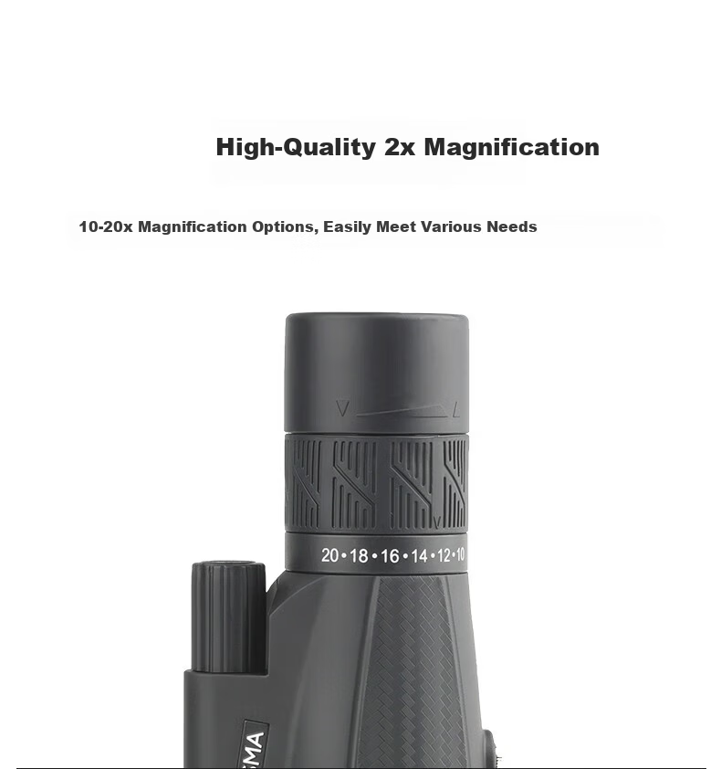 BOSMA Focus 10-20x50M Monocular Telescope High-Definition High-Power Low-Light Night Vision Outdoor Concert Travel Viewing 11