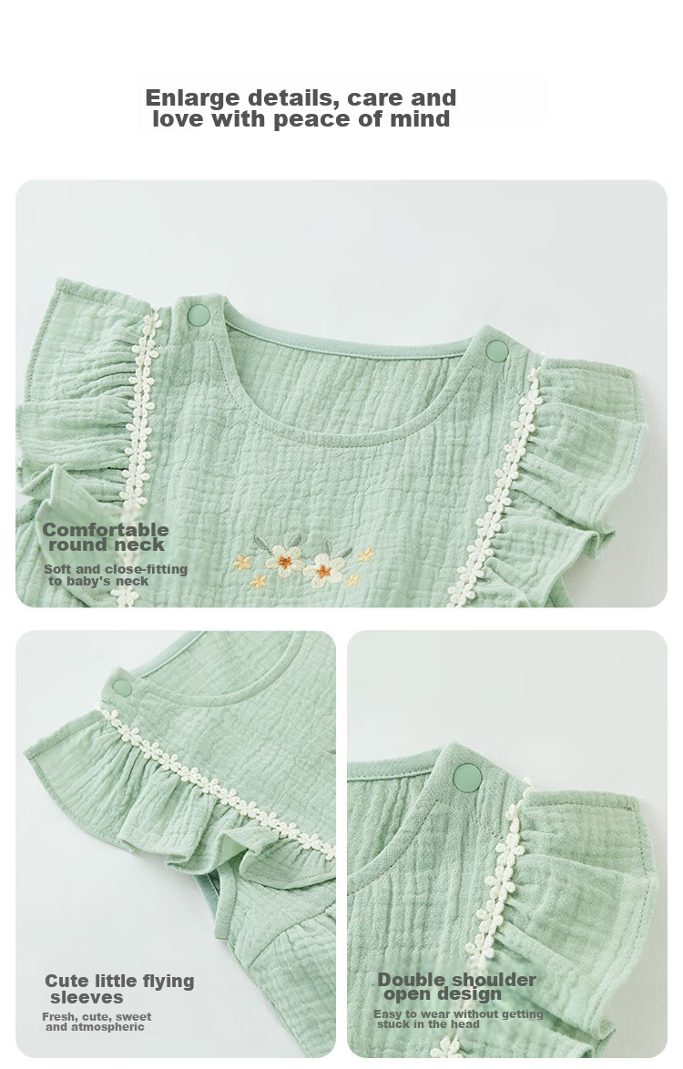 Wismorni Sleeveless Bodysuit for Infants, Thin Summer Style, Baby Girl Summer Outfit, Triangle Vest Romper, One-Piece Clothing 4