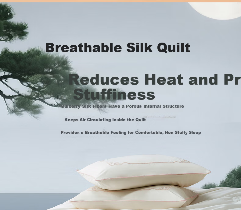 Bellees Home Textile 100% Mulberry Silk Quilt Double-layer 60S Cotton Class A Antibacterial 2-in-1 Quilt 150x210cm 17