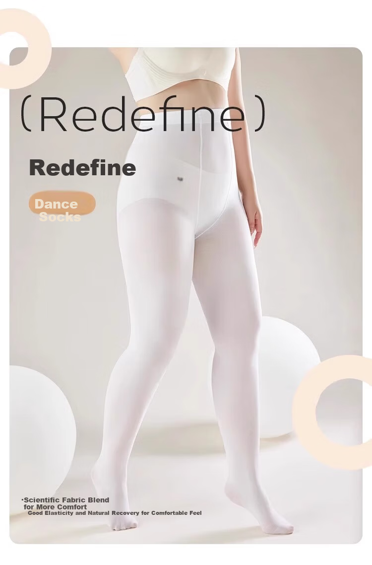 BOPRUIEY White Plus Size Tights Pantyhose Spring Summer Adult Dance Practice Stockings for Plus Size Students 16