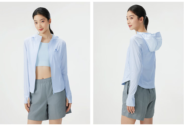 CAMEL Outdoor Original Yarn Sun Protection Jacket 2026 Spring Summer New Women's Slim Breathable Cooling Sun Protection Sports Jacket 5008 13