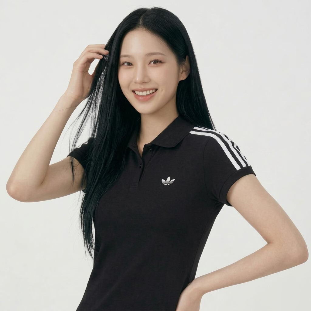 Adidas Originals Women's 3S POLO Short Sleeve KD7974 Black XS 2