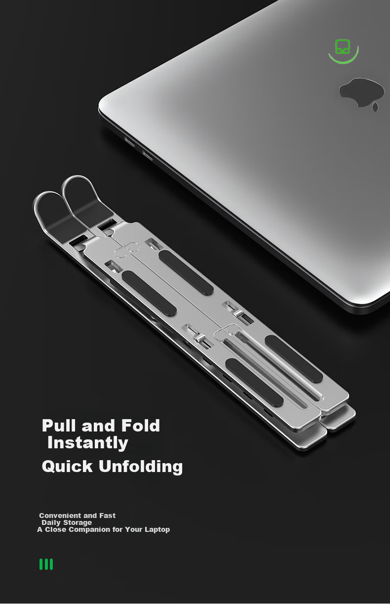 Smorss 360-Degree Rotatable Laptop Stand Cooling Rack Portable Foldable Desktop Vertical Adjustable Aluminum Alloy Holder for Apple Huawei Lenovo 12