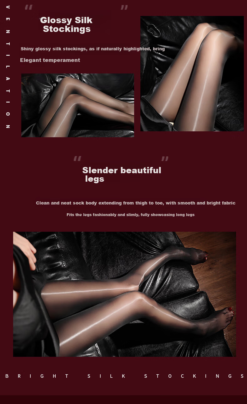 Zhenmei Women's Sheer Shiny 1D Black Silk Smooth Horse Oil Base Tights 3-Pack Black 3 Pieces 7145 5
