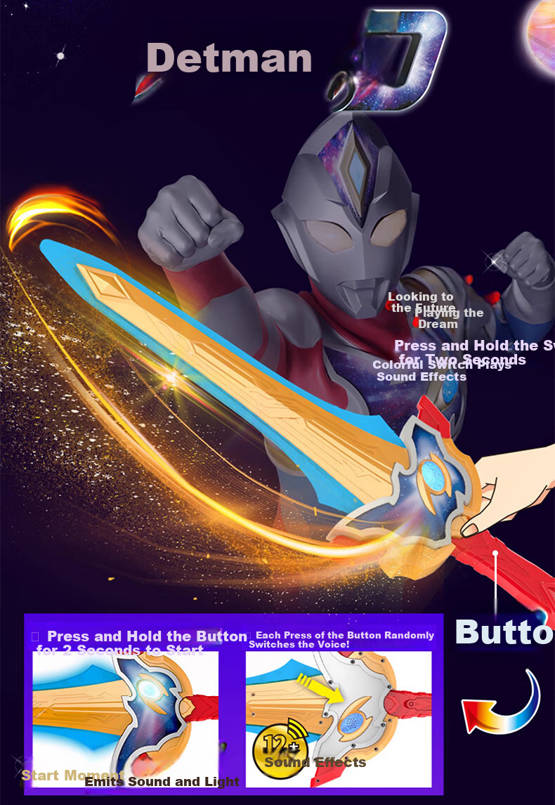 ULTRAMAN Official Zero Ultraman Mask with Light and 15 Sounds Kids Toy Boys Gift Box Birthday Present 9