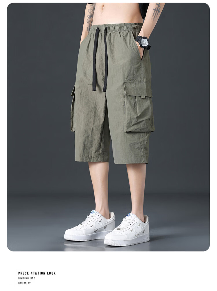 GLM Men's Summer Casual Fashion Cargo Comfortable Breathable Versatile Seven-Point Sports Shorts 20