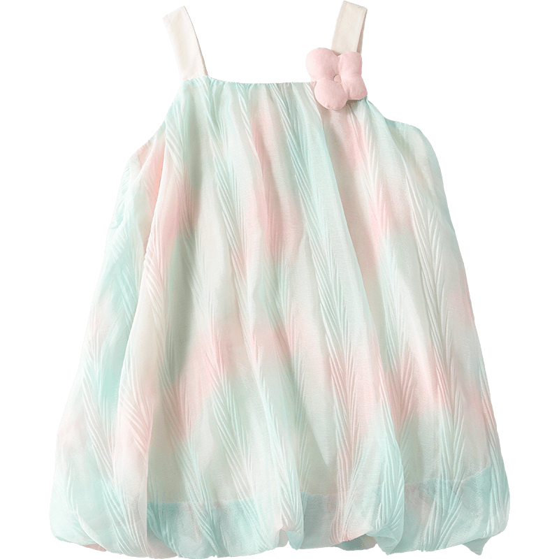 Betis Kids Summer Dress Thin Breathable Sweet Mesh Princess Sleeveless Girls Dress