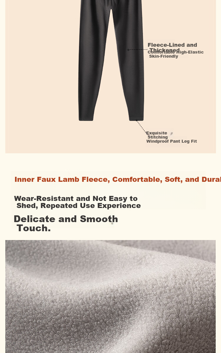 MiiOW Mulberry Silk Velvet Women's Thermal Underwear Men's Fleece Thickened Warm Pants Men's Autumn Clothing Set 7