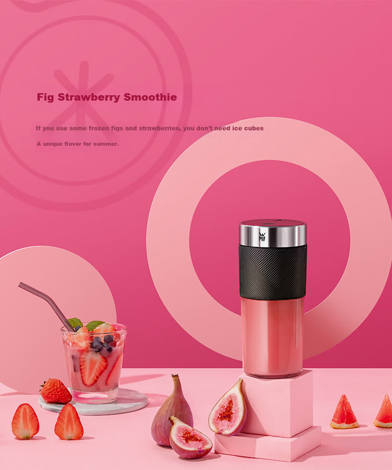 WMF Portable Juicer Multifunctional Home Small Wireless Charging Mini Blender Cup Portable Mixing Cup (Classic Black) 15