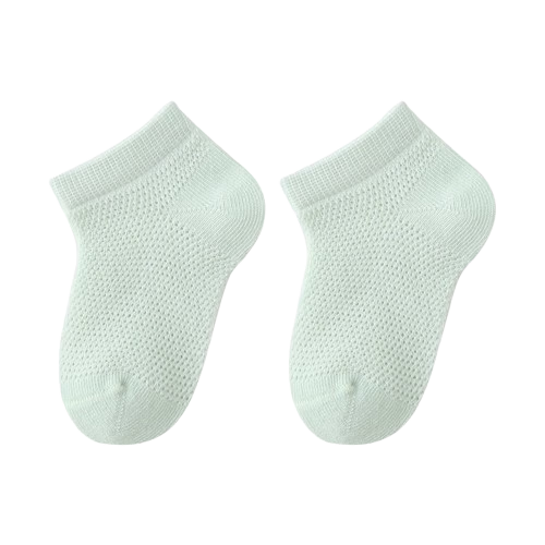 Five Cotton 3-Pair Baby Socks Spring Summer Breathable Mesh Children's No-Show Socks Candy Color Seamless Newborn Socks