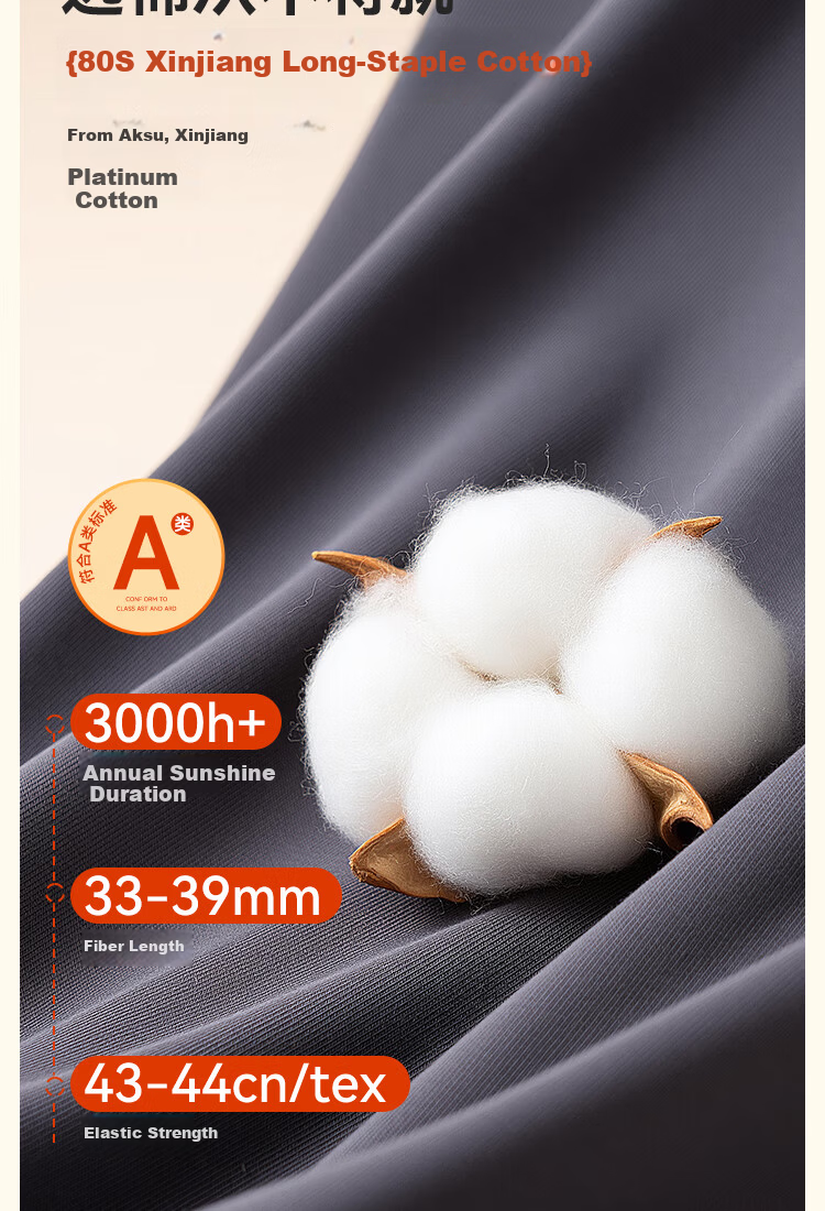 MiiOW Men's Thermal Underwear Autumn Pants A-Class Pure Cotton Warm Pants Men's Underpants-Free Base Layer Long Johns Single Pants 5