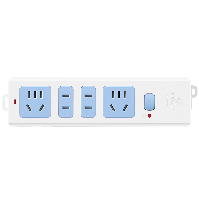 BULL Power Strip/Extension Cord/Power Bar/Surge Protector 4 Outlets with Master Switch GN-407W (Power Cord And Plug Not Included)