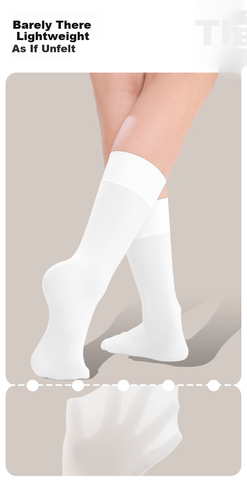 Barbie Girls Mid-Calf Socks Spring and Autumn Children's Short Stockings School Style Half-Leg Socks Pure White Baby Long Socks 5