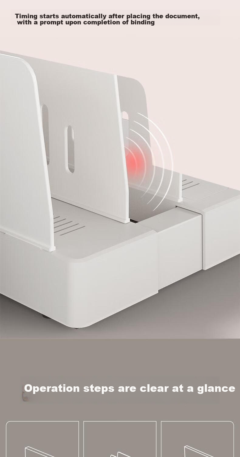 Deli 50mm Contract Tender Archive Document Hot Melt Glue Binding Machine Hot Melt Financial Voucher Binding Machine Damage-Free Glue Binding Intelligent Temperature Control PTC Ceramic Heating GB400 5