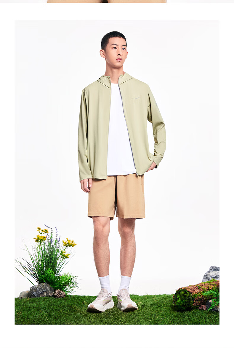 Erke Men's Summer Sun Protection Jacket Quick-Dry Ice Cooling Breathable UPF80+ Hooded Windbreaker Outdoor Sports Jacket 19