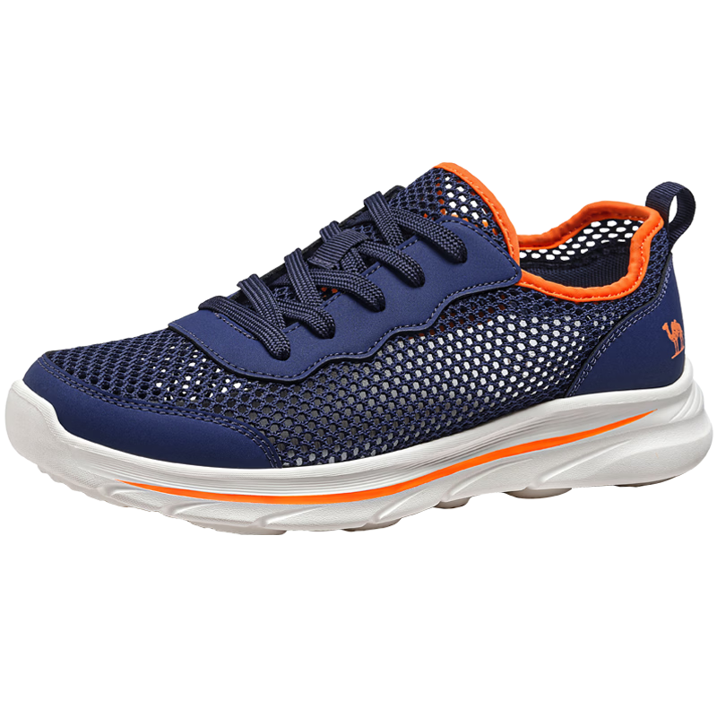 CAMEL Summer Mesh Breathable Lightweight Flexible Casual Walking Shoes for Men Father's Day G16M739038 Dark Blue Size 43