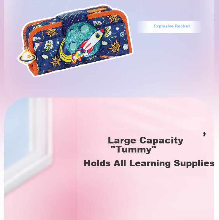 TigerFamily TigerMi Large Capacity Elementary School Pencil Case High-Value Lightweight Kids Stationery Box New Year Gift for Boys and Girls 8
