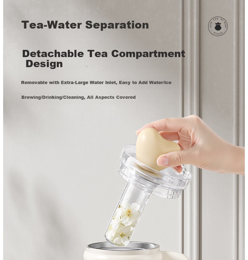 YEEHOO Large Capacity Insulated Straw Water Bottle Office Tea Cup Kids Water Bottle Jumbo Ice Cup 14