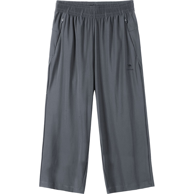 CAMEL Original Yarn Sun Protection Sports Pants Women Cooling Quick-Dry Knitted Capri Pants C26BAYL6018 Dark Gray XL