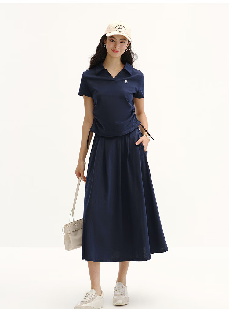 Semir Summer Women's Cotton Polo Shirt and Skirt Set 2026 Commuter Two-Piece Outfit 101326117008 12