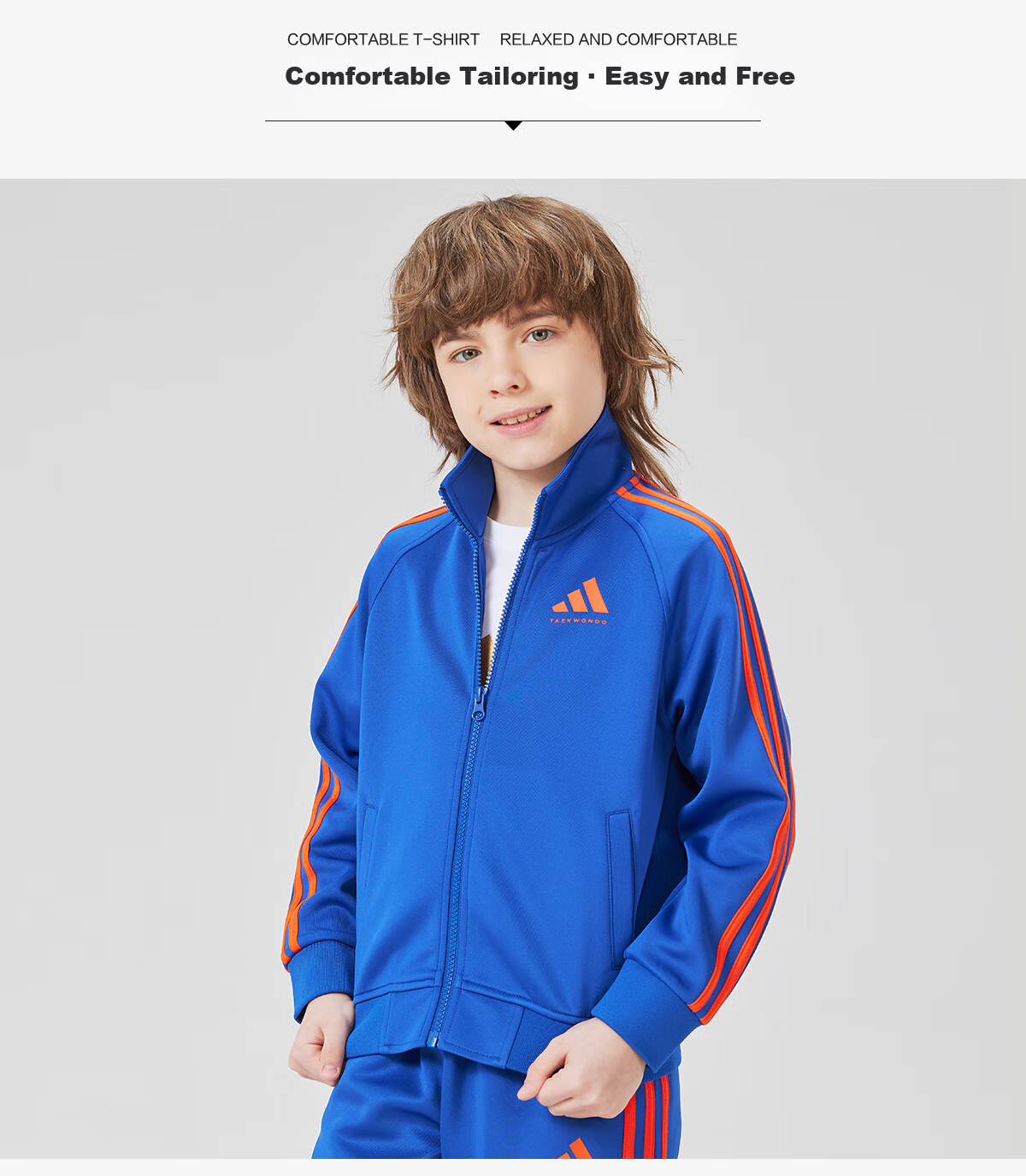 Adidas Kids Lightweight Sporty Simple Comfortable Stand Collar Jacket TR30JTK Lavender/White Size 116 4