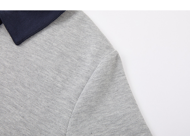 Demana Fresh Cloud Cotton Summer College Style Colorblock Polo Collar Pleated Loose Slim Fit Women's Dress 5
