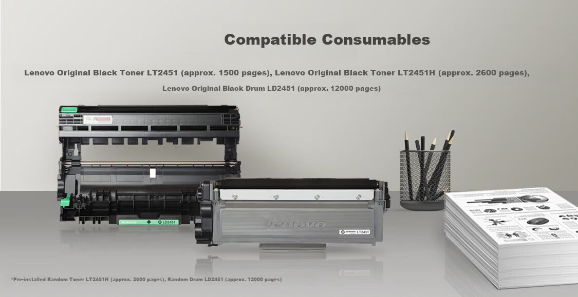 Lenovo LJ2605D Black And White Laser Automatic Duplex Printer A4 Printing Small Office Commercial Home Use Duplex Printing Supports Corporate Customizatio 8