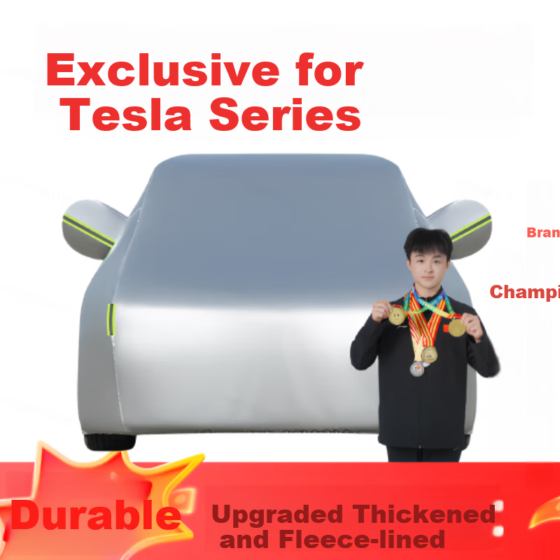 Dengjin Tesla Model Y Full Car Cover Electric Vehicle Rainproof Heat Insulation Sunshade Winter Snowproof