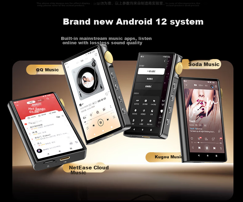 Fanmu Music Player Bluetooth MP3 Portable HiFi Lossless Audiophile DSD Android Wi-Fi Version with Expandable Card Slot BF32 Black 20