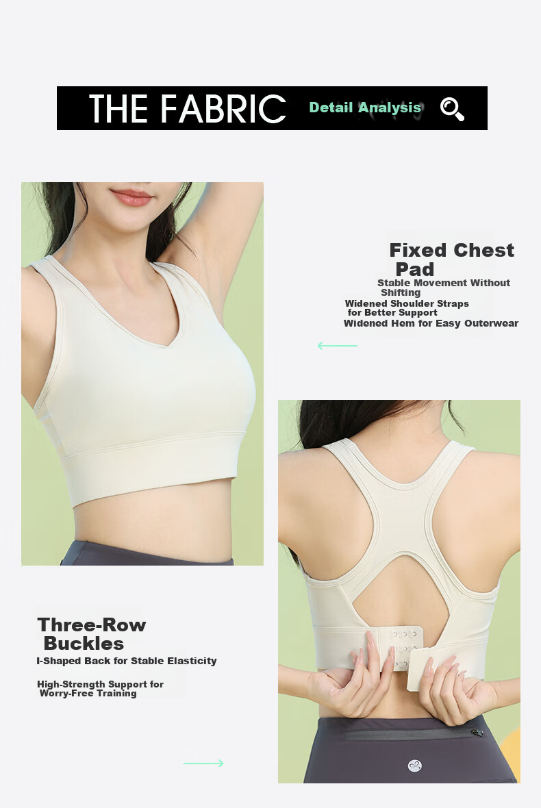 Baisirong Women's Gym Sports Bra Outdoor Running Shockproof Anti-Sagging Seamless Yoga Tank Top 3