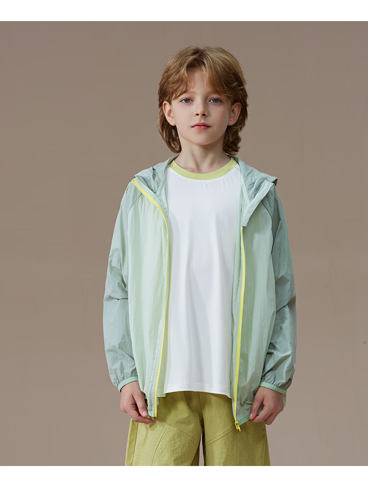 Cotton Summer Kids Sun Protection Jacket Cooling UPF50+ Original Yarn Lightweight Breathable Sunproof Coat Blue 120 10