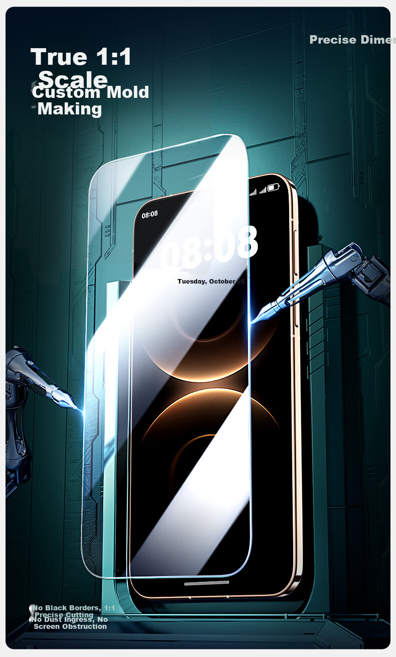 Shanmo Tempered Glass Screen Protector for Huawei Mate80 Mate80 Pro - HD Full Coverage Explosion-Proof Anti-Fingerprint Smooth Phone Film 6
