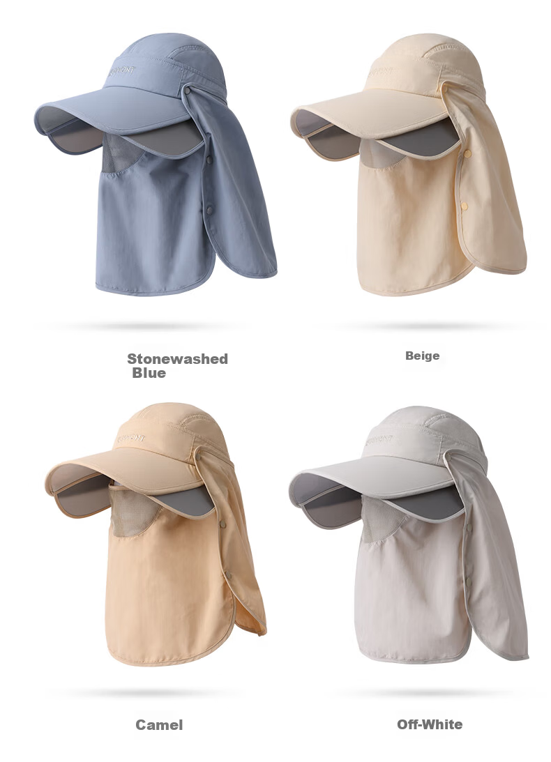 Kenmont Spring Summer Sun Protection Face Covering UV Protection Open Top Hat Light Khaki 20