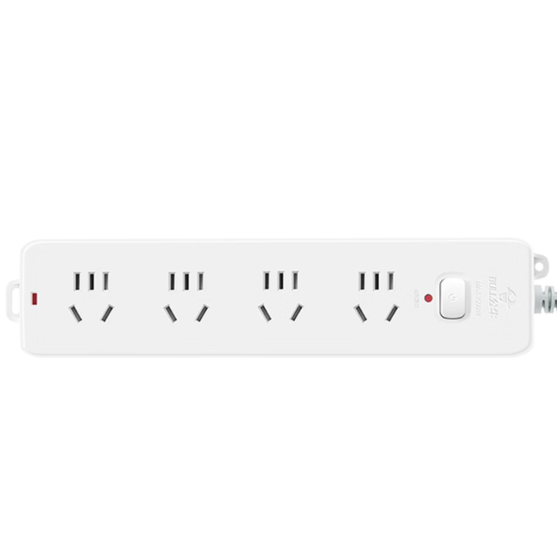 BULL Power Strip/Extension Cord/Surge Protector GN-410, 4 Outlets with Master Switch, 3 Meters Long