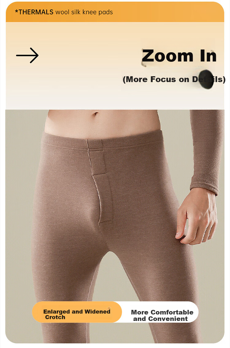 Bingxue Kapok Men's Cashmere Thermal Pants Warm Fleece Heating Antibacterial Seamless Silk Knee Support Thickened Autumn Trousers 2025 New Edition 10