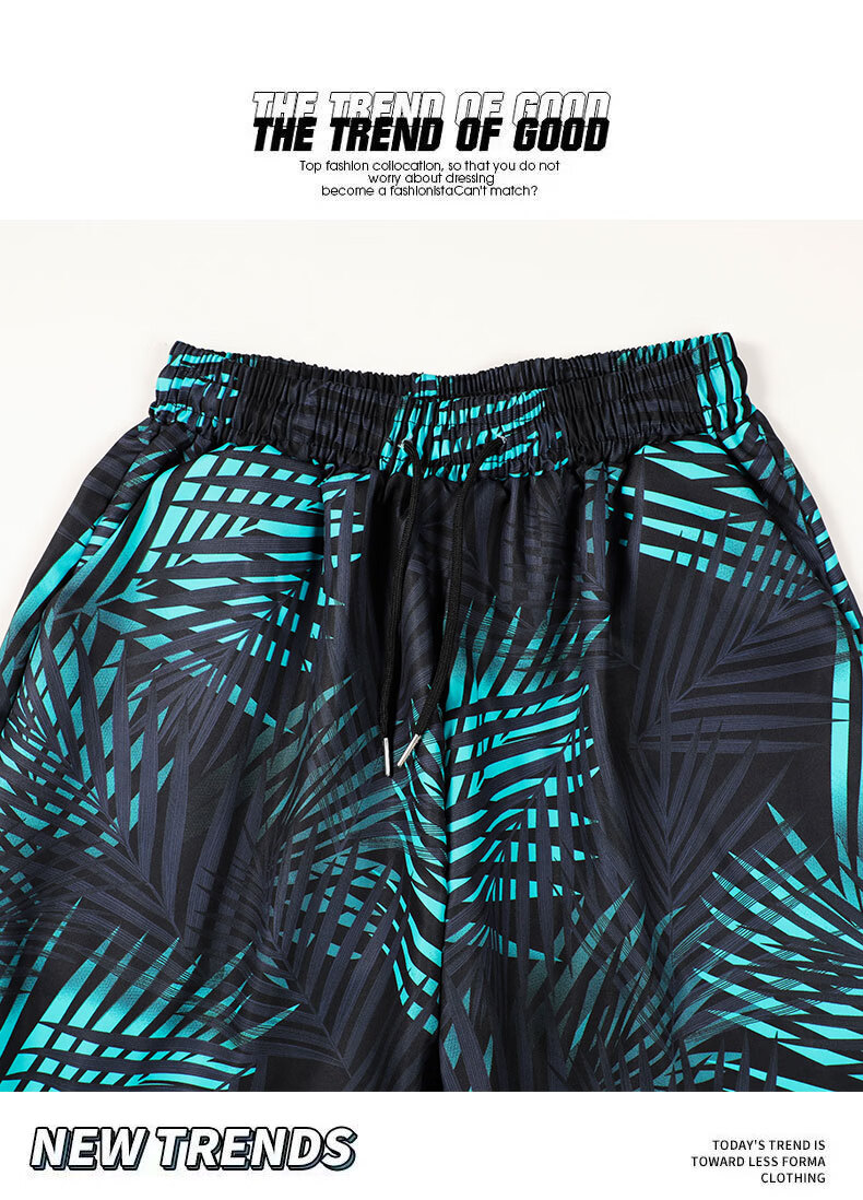 NASA GISS Men's Summer Loose Quick-Dry Beach Shorts Swim Trunks Water-Resistant Surfing Swimming Shorts Blue 2XL 2