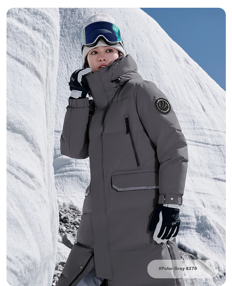 Bosideng Extreme Cold Goose Down Jacket Unisex Couple Thickened Hooded Long Warm Coat Winter 36