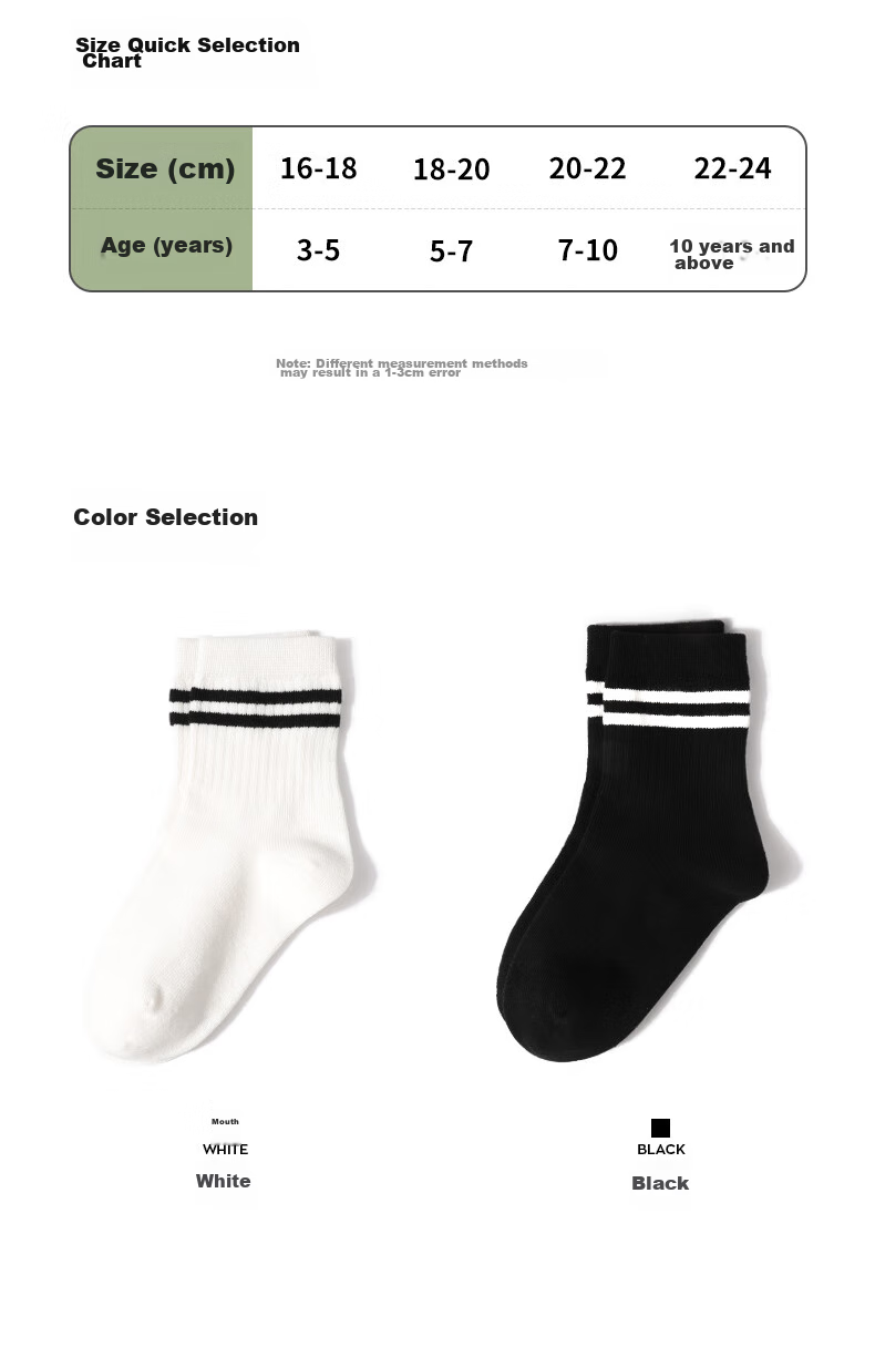 Barbie Girls' Socks, Children's Spring And Autumn Cotton Socks, White Short Socks for Girls, Baby Boys' Student Style Small White Socks 13
