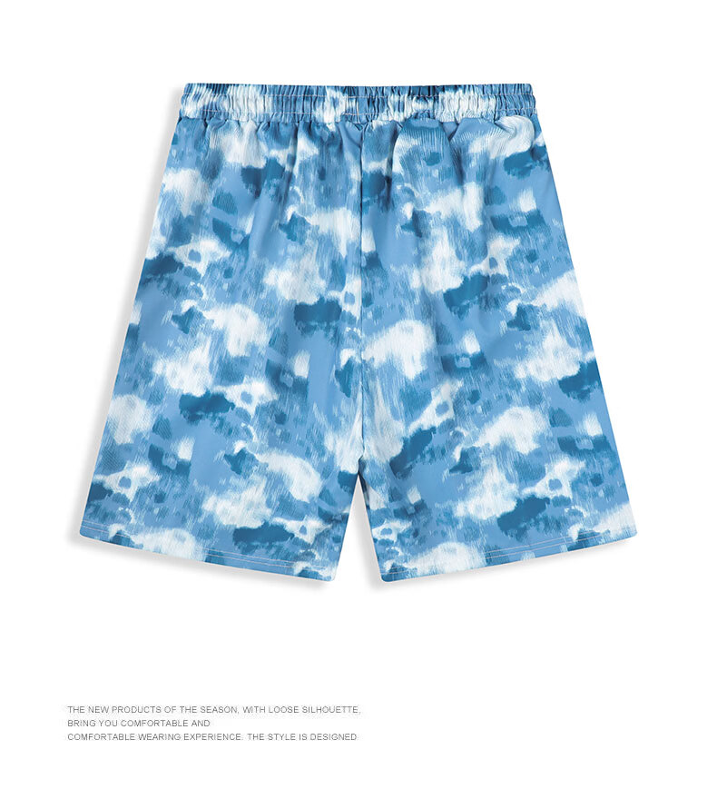 NASA GISS Men's Summer Loose Quick-Dry Beach Shorts Swim Trunks Water-Resistant Surfing Swimming Shorts Blue 2XL 11