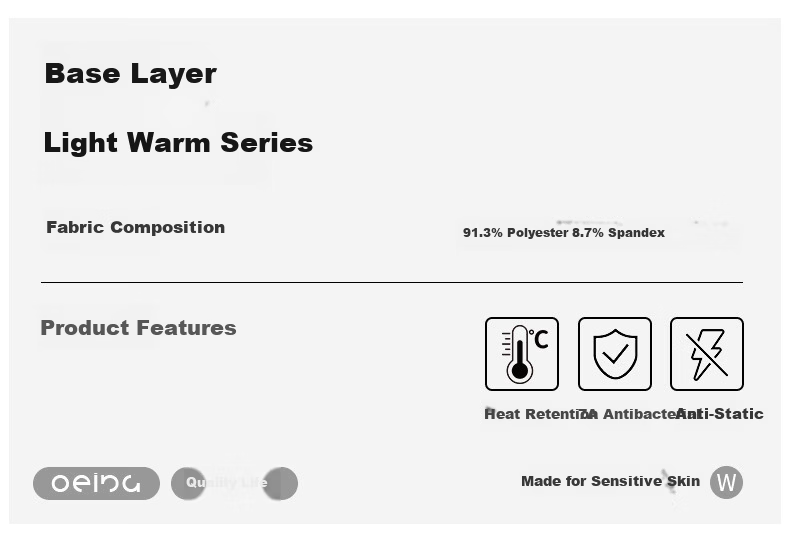 OEING Hyaluronic Acid Ultra-Thin Thermal Underwear for Women, Skin-Enhancing, High Elasticity, Slim Fit, Seamless Autumn and Winter Base Layer Set (Top and Bottom) 1