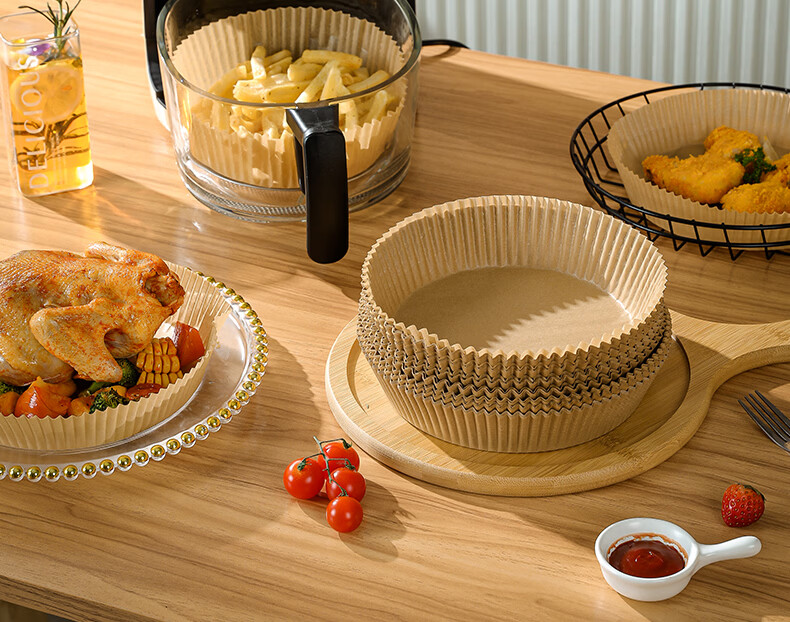 Kaoleshi Air Fryer Paper Trays High-Temperature Resistant Thickened Oil-Proof Oven BBQ Waterproof Universal Liners 4