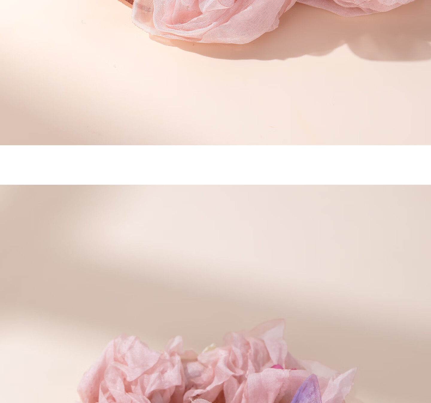 Qlady Summer Butterfly Peony Hair Scrunchie High-End Hair Tie Hair Accessory 2026 New Birthday Gift 13
