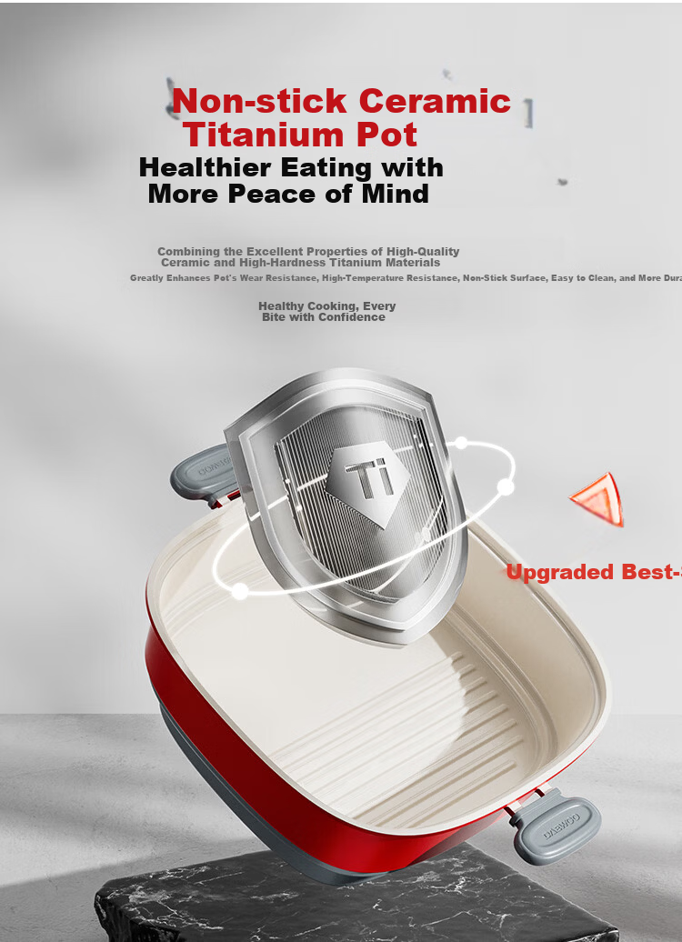 DAEWOO S38PRO 20L 3-Tier Multi-Functional Electric Steamer Hot Pot Stainless Steel 304 0-Coating Removable Household Steamer with Reservation Function 6