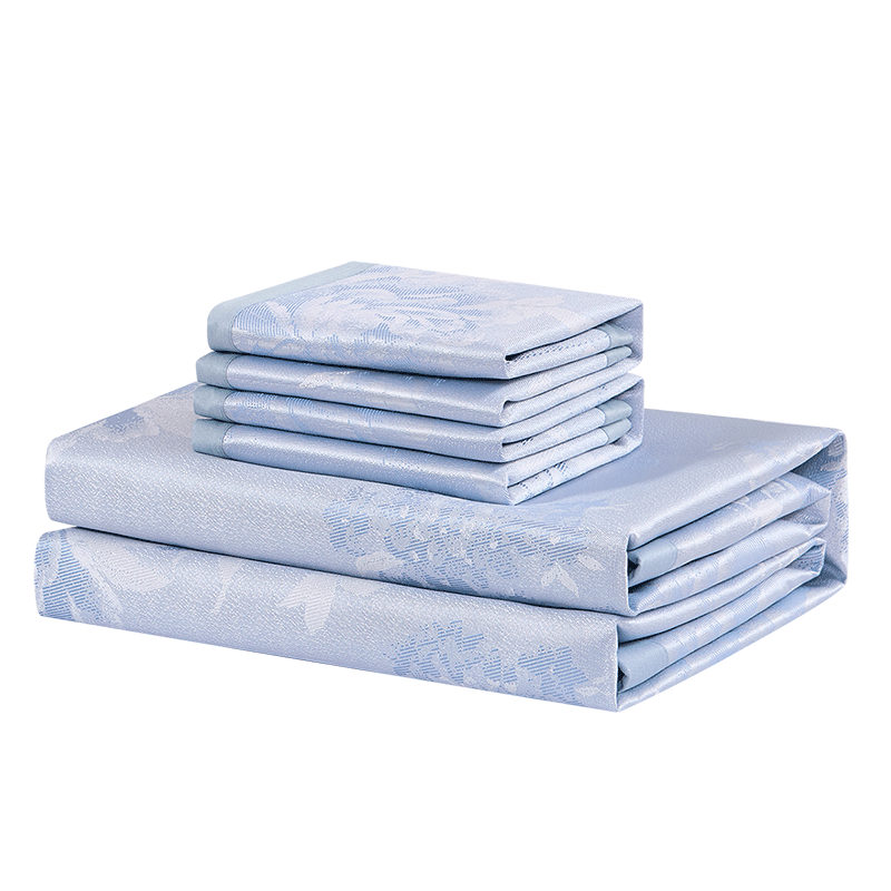 FUANNA Ice Silk Cooling Mat Washable 1000D Thick Silk A-Class Antibacterial Cooling Three-Piece Set Double 1.8x2m